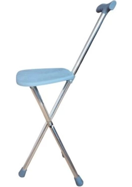 Katlanır Oturaklı Baston Taşınabilir Sandalyeli Baston