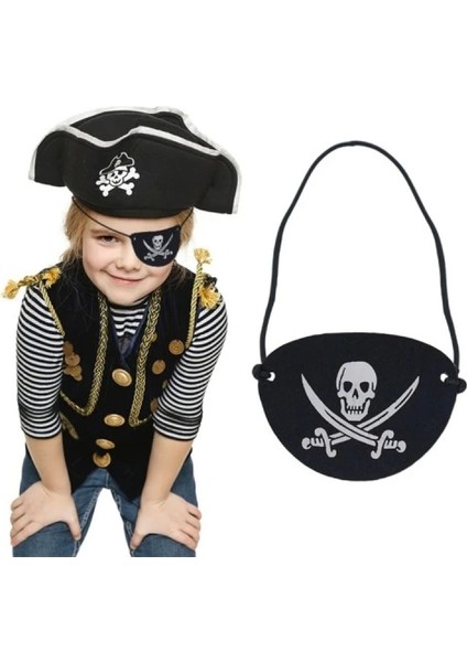 Ithal Vinleks Deri Korsan Göz Bandı - Lastikli &amp; Yumuşak