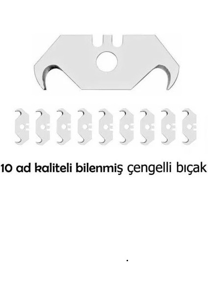Kancalı Trapez Maket Bıçağı Yedeği Halı Falçatası 10 Lu Yedek modelleri
