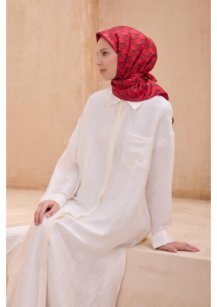 Tivil Saf İpek Eşarp 4112 - 80 Bordo Karışık Desen fiyatları