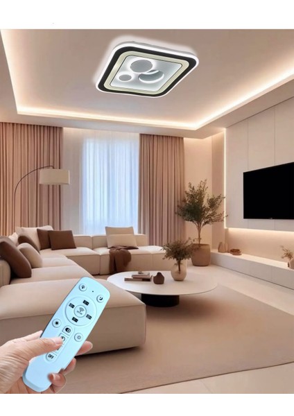 Tavana Sabit Kumandalı Üç Renk LED Plafonyer Avize fırsatları