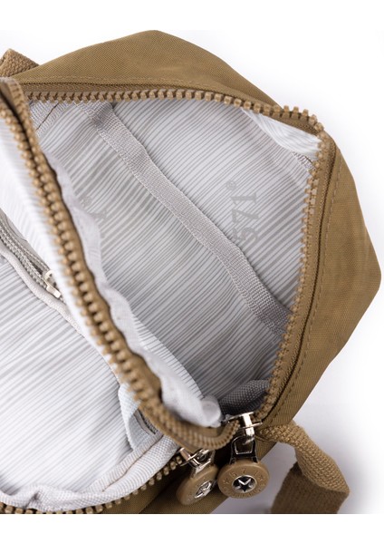 Küçük Boy 571 Krinkıl/klinkır Su Geçirmez Kumaş Çok Bölmeli Çapraz Omuz Telefon Çantası Taba 10A indirimleri