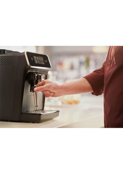 2200 Serisi Tam Otomatik Espresso Makinesi, Dokunmatik Ekran, Klasik Süt Köpürtücü, 2 Içecek, Mat Siyah, fırsatları