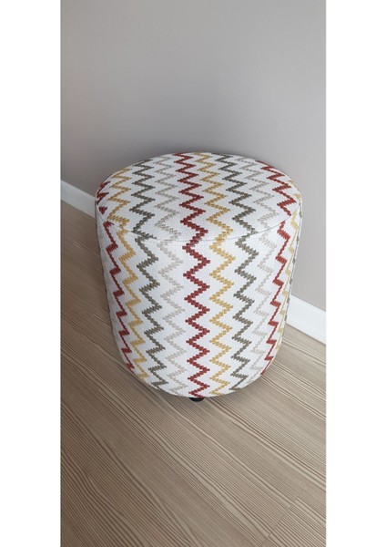 Puf Gerçek Dokuma Kumaş Canlı Renk Çeşitleriyle Kombinlemiş Puf