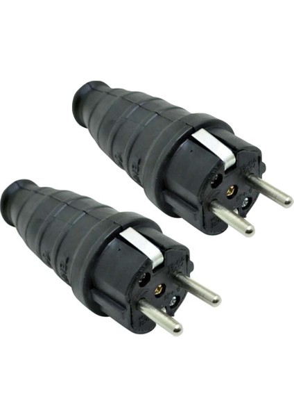 Kauçuk Monofaze 1X16 Erkek Fiş 2 Adet