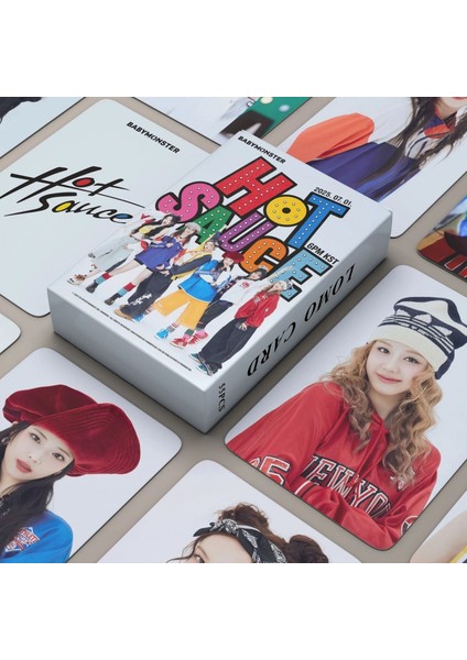 Babymonster '' Hot Sauce '' Çift Yön Baskılı Hologramlı Lazer/lomo Card Seti