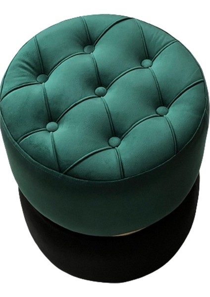 Albayrak Birinci Sınıf Lüx Spor Dikişli Altın Renk Krom Detaylı Silinebilir Kadife Yeşil Siyah Puf fırsatları