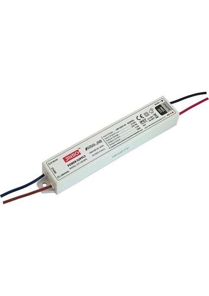 Jınbo 18W 12V 1.5A IP67 Dış Mekan LED Trafo – 3 Yıl Garantili (JLV-12018PA)