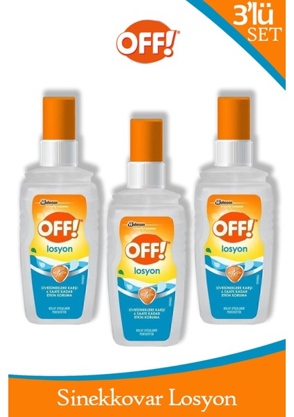 ! Sinekkovar Losyon 100 ml x 3 Adet
