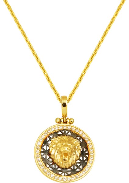Aslan Tasarım Kolye 14 Ayar Altın