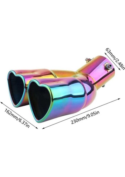 Kalpli Krom Egzoz Ucu Çiftli Rainbow fiyatları