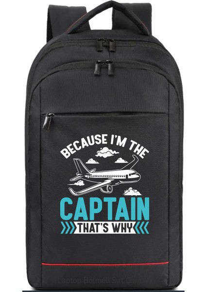 Captain Sırt Çantası Pilot - Havacı - Uçak Tutkunu Hediye