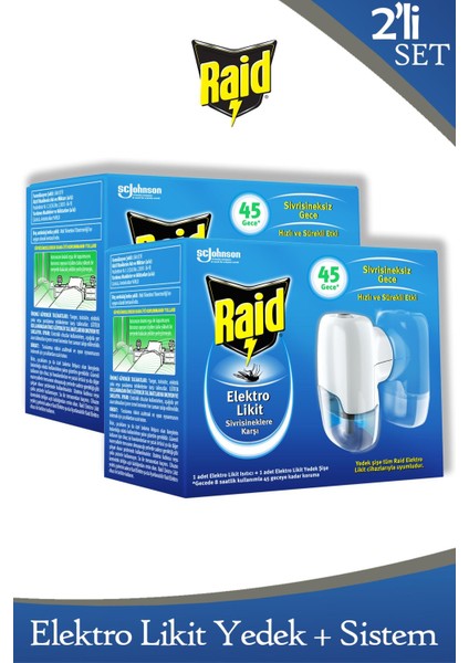 Elektrolikit Sistem 45 Gece 27 ml x 2 Adet