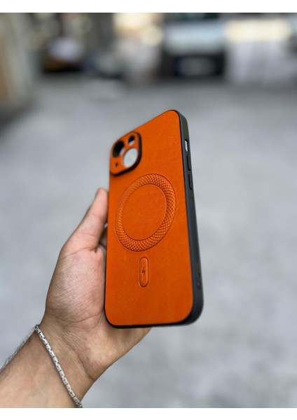 Samsung Galaxy S25 Ultra Uyumlu Magsafe Özellikli Deri Görünümlü Silikon Kılıf fırsatları