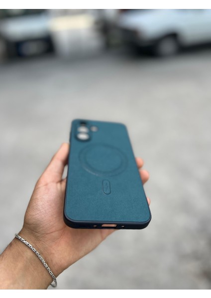 Samsung Galaxy A36 Uyumlu Magsafe Özellikli Deri Görünümlü Silikon Kılıf fiyatları