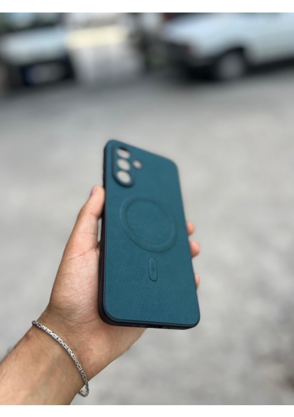 Samsung Galaxy A36 Uyumlu Magsafe Özellikli Deri Görünümlü Silikon Kılıf modelleri