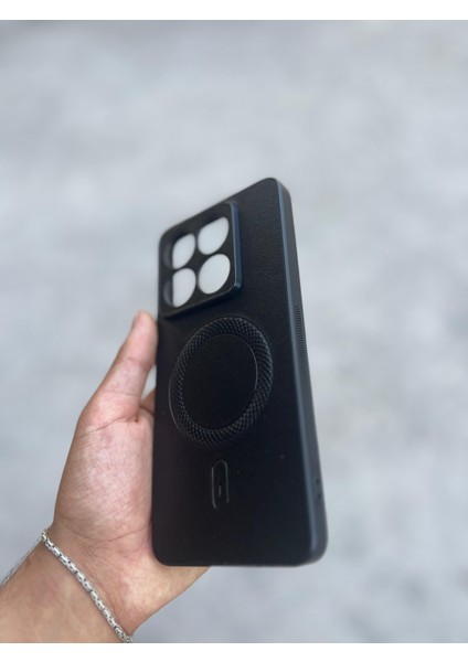 Xiaomi Mi 14T Pro Uyumlu Magsafe Özellikli Deri Görünümlü Silikon Kılıf fırsatları