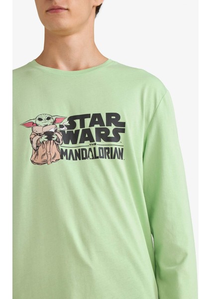 Star Wars-Mandalorian Pijama Takımı Uzun Kollu Üst Uzun Alt F7497AX25AU fırsatları