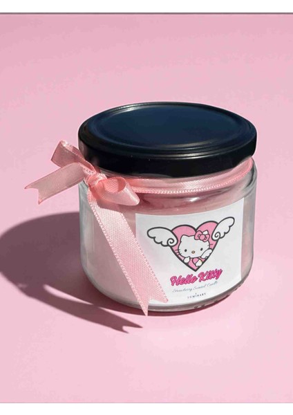 Hello Kitty Arkadaşlık Hediye Seti - 2 Adet Hello Kitty Çilek Kokulu Mum + 2 Adet Hello Kitty Kolye fırsatları