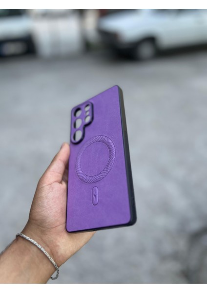 Samsung Galaxy S25 Plus Uyumlu Magsafe Özellikli Deri Görünümlü Silikon Kılıf fırsatları