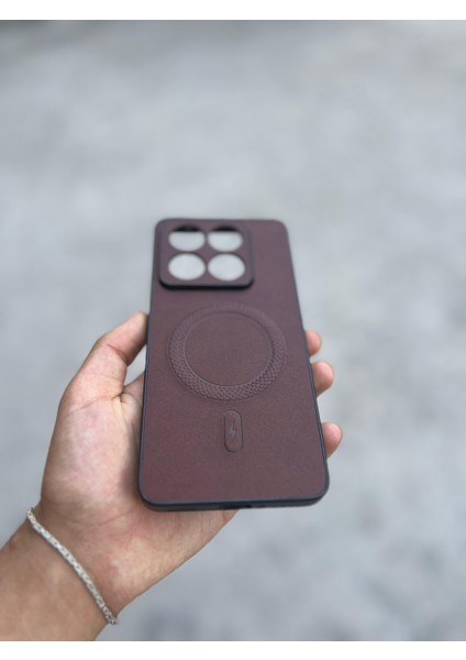 Xiaomi Redmi Note 14 Pro 5g Uyumlu Magsafe Özellikli Deri Görünümlü Silikon Kılıf fiyatları
