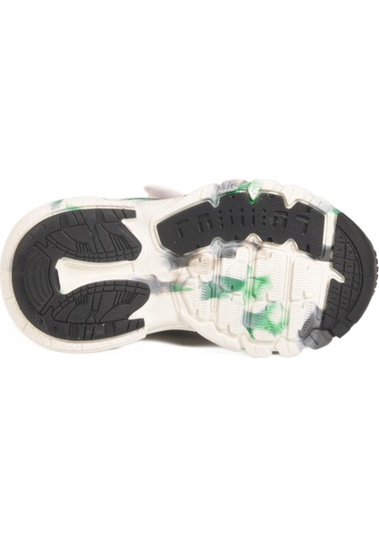Krem-Siyah-Yeşil Cırtlı Çocuk Spor Ayakkabı 2063 B indirimleri