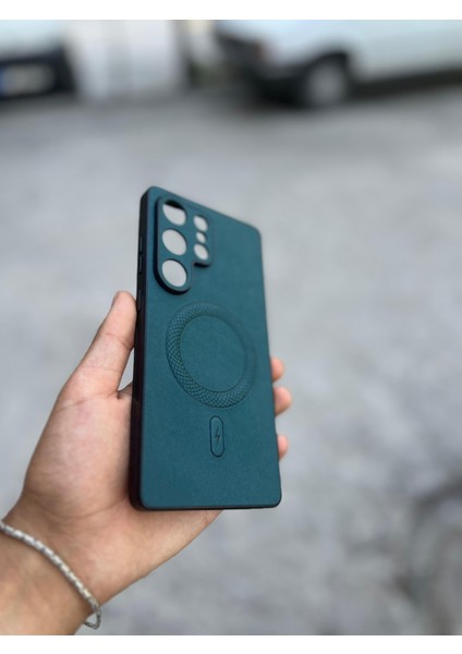 Samsung Galaxy S25 Plus Uyumlu Magsafe Özellikli Deri Görünümlü Silikon Kılıf modelleri