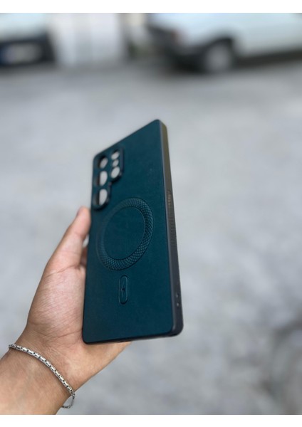 Samsung Galaxy S25 Plus Uyumlu Magsafe Özellikli Deri Görünümlü Silikon Kılıf fırsatları