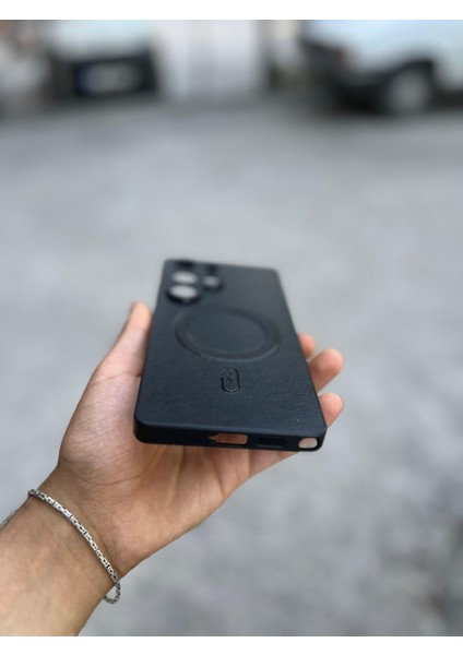 Samsung Galaxy S25 Plus Uyumlu Magsafe Özellikli Deri Görünümlü Silikon Kılıf fiyatları