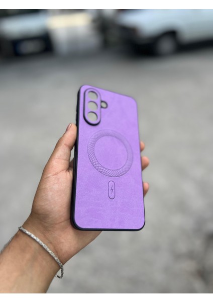 Samsung Galaxy S25 Uyumlu Magsafe Özellikli Deri Görünümlü Silikon Kılıf fırsatları