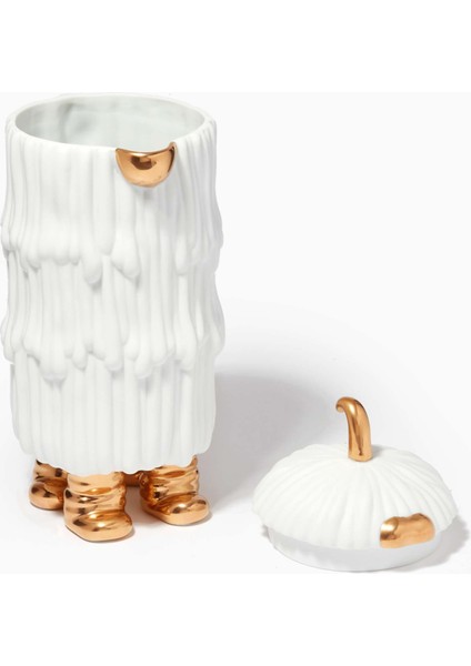Beyaz Çay ve Kahve Potu 24KT Altın Kaplama Porselen 1.4l Kapasite L'objet Djuna fiyatları
