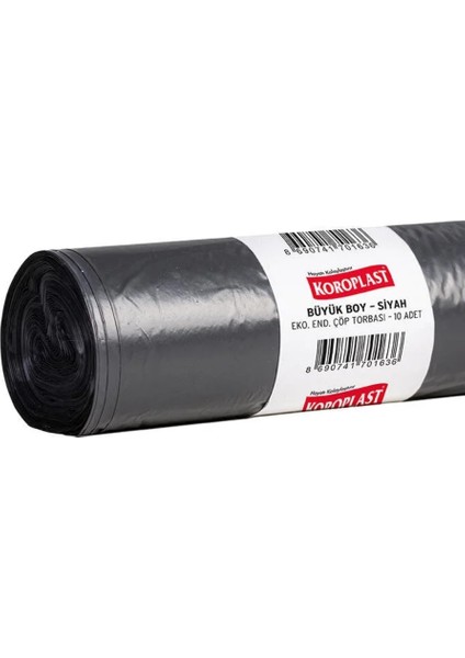 Eko Çöp Torbası, Siyah, Büyük Boy, 65X80 Cm, 10'lu Paket fiyatları