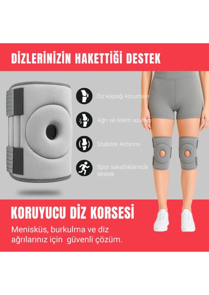 Gri Patella Destekli Dizlik Menisküs Için Dizlik Ayarlanabilir Koruyucu Diz Korsesi modelleri