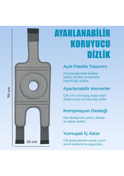 Gri Patella Destekli Dizlik Menisküs Için Dizlik Ayarlanabilir Koruyucu Diz Korsesi