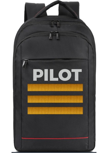Üç Sırma Pilot Sırt Çantası Pilot - Havacı - Uçak Tutkunu Hediye