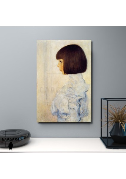 Tekli Dikey Kanvas Tablo Ünlü Eserler Gustav Klimt Portrait Of Helene Klimt