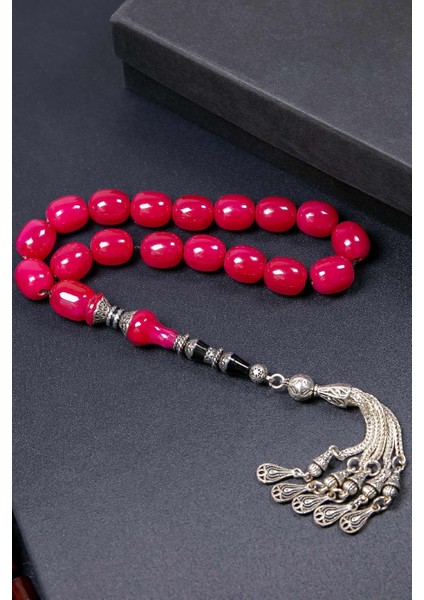 Nakkaş Imame Işçilikli 17'lik Sıkma Kehribar Tesbih