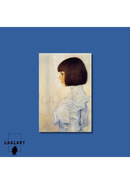 Tekli Dikey Kanvas Tablo Ünlü Eserler Gustav Klimt Portrait Of Helene Klimt modelleri