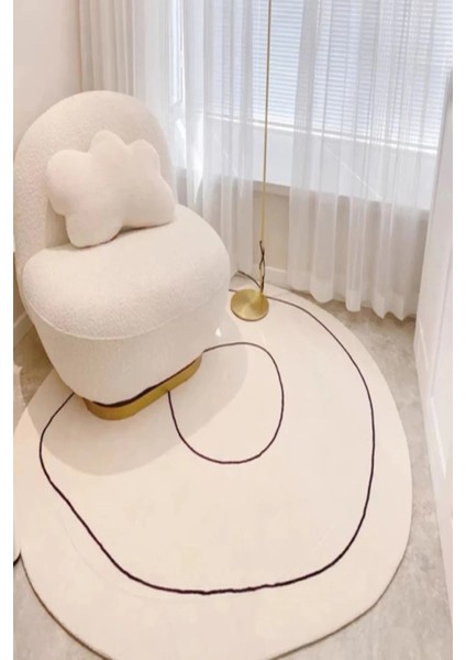 Dijital Kaymaz Yıkanabilir Beyaz Yuvarlak Çocuk Halısı Çocuk Oyun Halısı Çocuk Odası DEKORASYOND7068 fiyatları