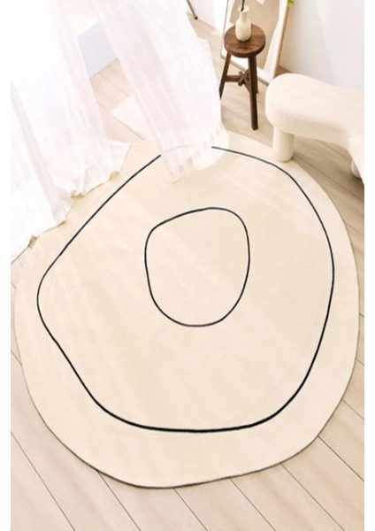 Dijital Kaymaz Yıkanabilir Beyaz Yuvarlak Çocuk Halısı Çocuk Oyun Halısı Çocuk Odası DEKORASYOND7068 modelleri