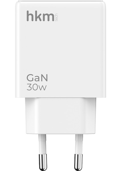 EXTRA SLIM GAN 30W Usb-A ve Type-C Çift Portlu Hızlı Şarj Aleti, Ultra Ince Güç Adaptörü, Beyaz fiyatları