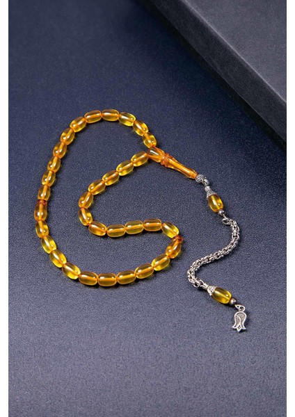 Kapsül Küçük Boy Sarı Renk Ateş Kehribar Tesbih fiyatları