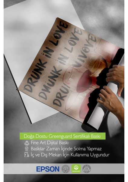 Çerçevesiz Poster, Drunk In Love – Şarap Kadehleri, Genç Odası Dekoru Poster No: 109810