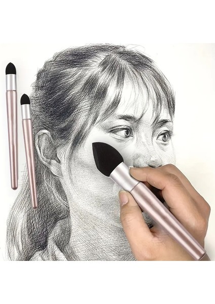 Sünger Vurgulayıcı, Detay Gölgeleme, Kara Kalem Silgi, Pastel Tonlama, Yıkanabilir-Pembe Set 3'lü indirimleri