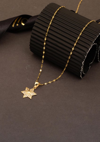 Selçuklu Yıldızı Kolye 14 Ayar Altın modelleri