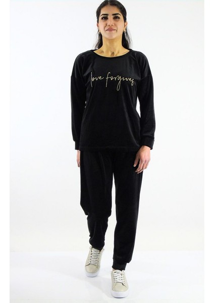 Sıfır Yaka Kadife Takım