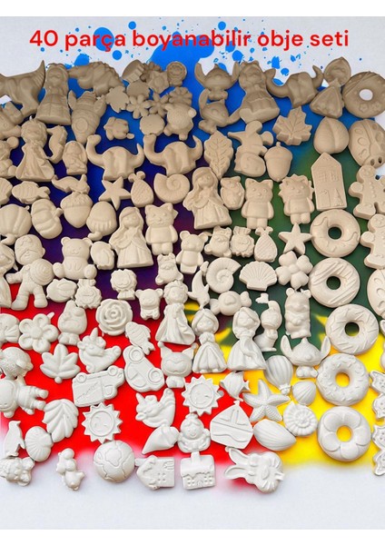 40 Parça Boyanabilir Figür Seti – Çocuklar ve Yetişkinler Için Hobi & Sanat Aktivitesi fiyatları
