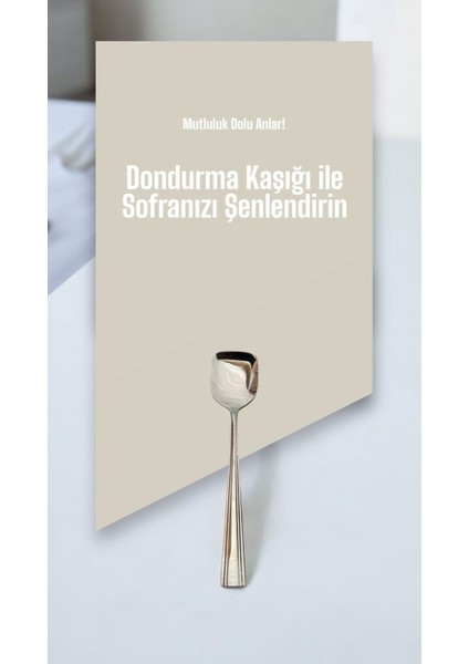 Katre Dondurma Kaşık - 12 Li Dondurma Kaşığı 18/10 Paslanmaz Çelik fiyatları