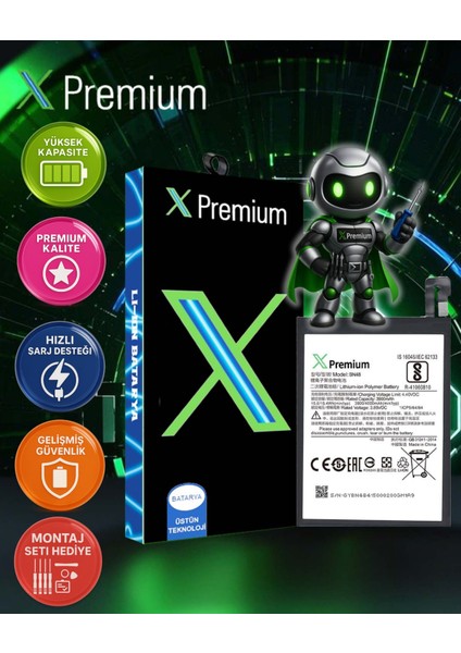 Xpremium Redmi Note 6 Pro (BN48) Batarya – 3900 Mah Süper Yüksek Kapasiteli Güçlendirilmiş Pil
