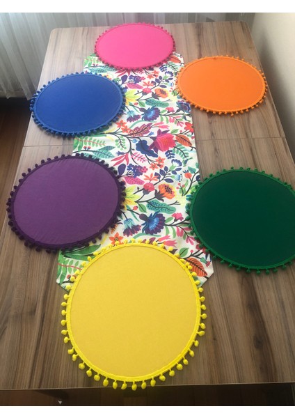 Otantik Desenli Runner & Karışık Renkli Ponponlu Supla indirimleri